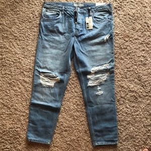 NWT Ripped Topshop Boyfriend Jeans